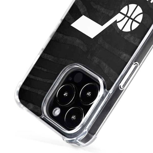 NBA Utah Jazz Black Animal Print iPhone 16 Pro MagSafe Case